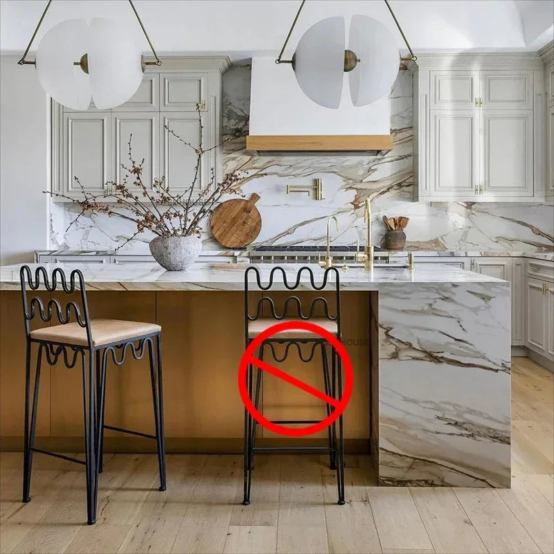 Sillas de comedor de hierro forjado de diseño