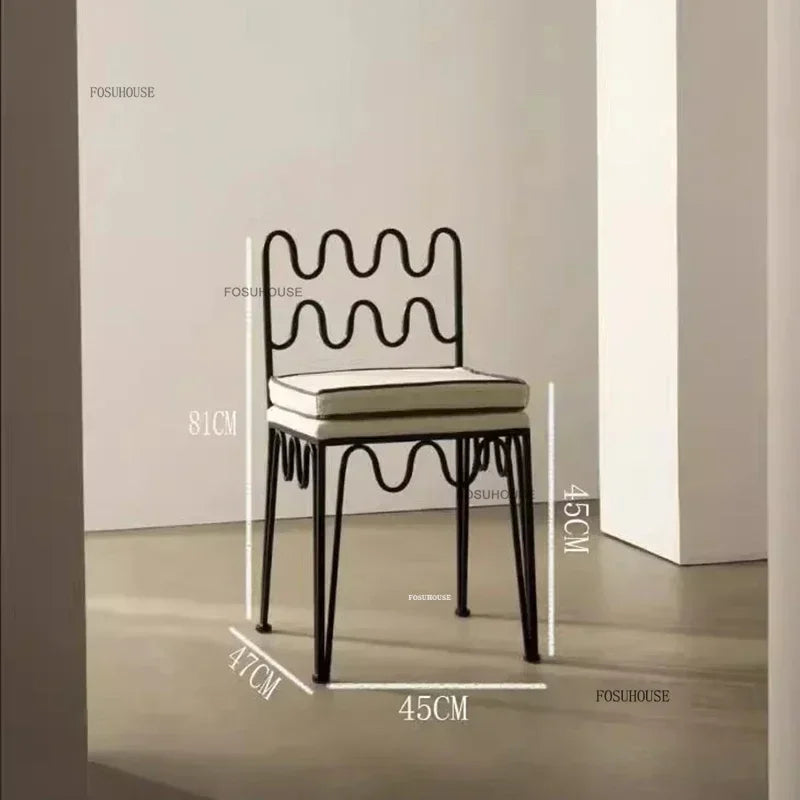 Sillas de comedor de hierro forjado de diseño