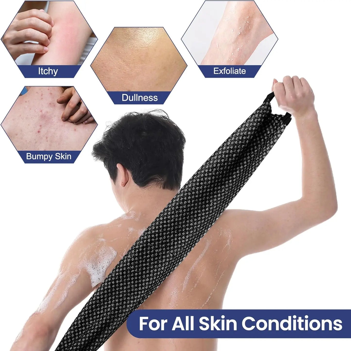 Toalla exfoliante para baño