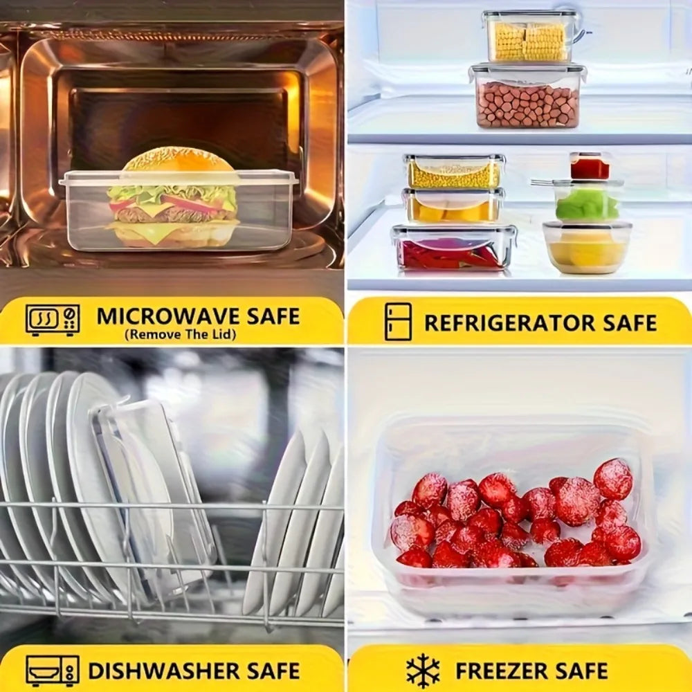 Juego de 8 recipientes herméticos para alimentos