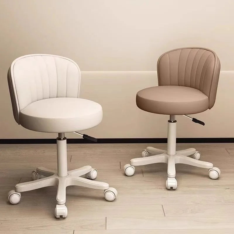 Silla giratoria de 360°, taburete de maquillaje, mesa de tocador para dormitorio