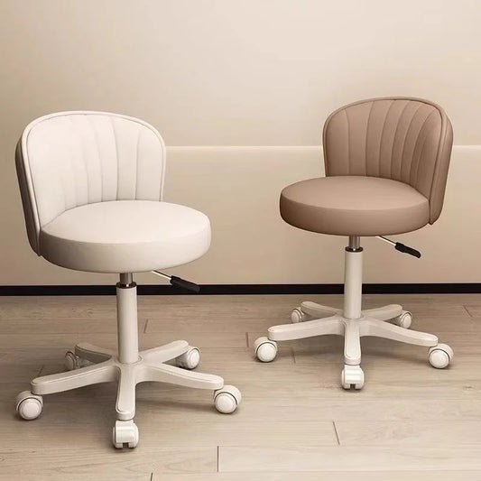 Silla giratoria de 360°, taburete de maquillaje, mesa de tocador para dormitorio