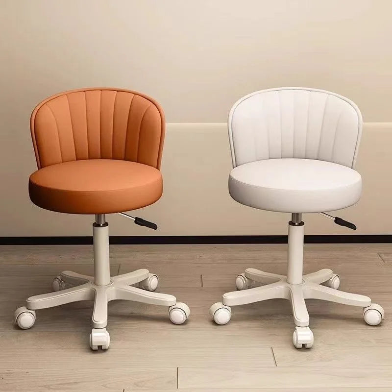 Silla giratoria de 360°, taburete de maquillaje, mesa de tocador para dormitorio