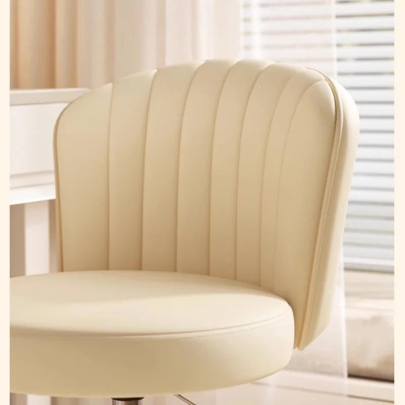 Silla giratoria de 360°, taburete de maquillaje, mesa de tocador para dormitorio
